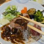 キッチン ブルー グローブ - 残りのソテー