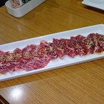 焼肉食堂 リキ太郎 - 牛肉は、中落カルビ、メガネ