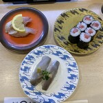 佐渡廻転寿司 弁慶 万代シティ店 - とろいわし、のどぐろ、とろ鉄火