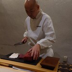 鮨 なんば - 二番手の高梨さん。このあと四谷へ。