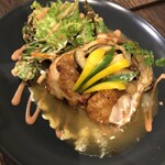 創作ダイニング アタラッシア - チキンステーキ和風ガーリックバター正油ソース　1,200円