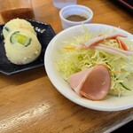 永井食堂 - サラダ、ホテトサラダ