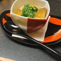 是しん - 鱈の白子に鮑の入った茶碗蒸し