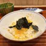 日本料理 かしづき - お代わり　大根ご飯　唐墨