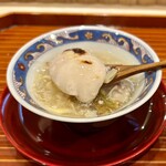 日本料理 かしづき - 虎河豚茶碗蒸し　河豚の皮　白子