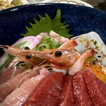お食事処 だんらん日和 - ランチ(\1,980)　年の瀬鉄火丼（えび）