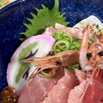 お食事処 だんらん日和 - ランチ(\1,980)　年の瀬鉄火丼（ねぎとろ、かまぼこ）