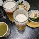 海鮮問屋 ふじ丸 - とりあえず生ビ＆お茶