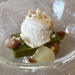 プロヴァンスの日曜日 - ランチ・プチコース(\3,500)　抹茶のケーキ・白あんのクリーム