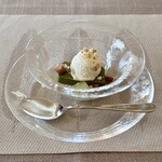 プロヴァンスの日曜日 - ランチ・プチコース(\3,500)　抹茶のケーキ・白あんのクリーム