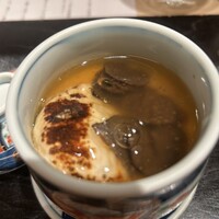 汐見 - 河豚の白子の茶碗蒸し、黒トリフ餡かけ