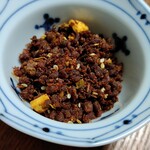 おちゃのこさいさい - 山椒ピリリ、鶏そぼろ風 『京のうま辛山椒ふりかけ（お豆腐入り）』　¥594