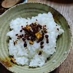おちゃのこさいさい - 山椒ピリリ、鶏そぼろ風 『京のうま辛山椒ふりかけ（お豆腐入り）』　¥594