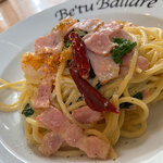 ベツ・バラーレ - ボクは“本日のおすすめパスタ”「えびとベーコンのクリームペペロンチーノ」をチョイス。