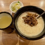 割烹 縮 - たまごかけ ご飯　¥500-(税込) ※トッピング2種付き