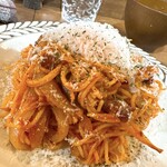 ワインと串揚げ Picoretta - ナポリタン大盛り