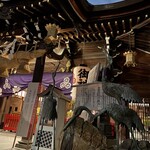 博多名代 吉塚うなぎ屋 - 夜の櫛田神社も素敵。ご飯の後にお散歩。
