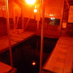 ひな鳥山 - 夜の足湯はこんな感じ
