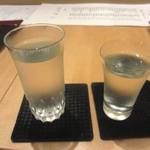 Kappou Nishimura - 日本酒の旅用のグラスは小さい方です。