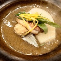 銀座 きた川 - 鴨　鴨丸　淀大根　柚子