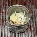 ぬま田 - ふぐ白子　皮の湯引き　とおとみ