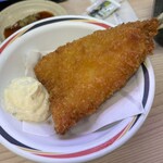 回転寿司みさき - アジフライもgoo でも寿司屋　なので醤油＋タル