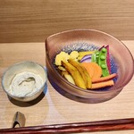 酒菜 原始焼き 竹さき - 季節の無農薬野菜 バーニャフレイダ