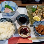 和菜 おか蔵 - シマアジのカマ定食