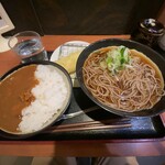 路麺えんそば - カレー丼セット＋今日の天ぷら（いか天）