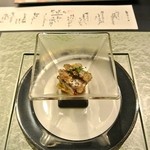 シャコと焼茄子のペペロンチーニ