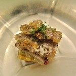 れすとらん 温席 - シャコと焼茄子のペペロンチーニ