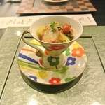 れすとらん 温席 - 蛸とゴールドキュウイのサラダ