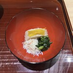 赤坂 島袋 - 煮物 京都海老芋 越前蟹 春菊 柚子