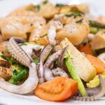 2025.1 筍・海老・アオリイカ下足のアンチョビバターソテー（2,500円）