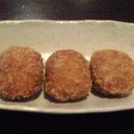 やさい料理店 Vege Note - もちキビのクリームコロッケ タルタルソース添え（\800）　一口コロッケ３ケ