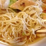 麺屋あごすけ - 塩らーめん麺拡大