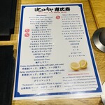 ＃ヒロキヤ恵比寿 - メニュー