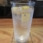 旬鮮彩鮨　豊のはなれ - 私は三岳でチューハイに。レモンたっぷりで