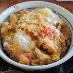 山田うどん - 紅生姜のかき揚げ丼