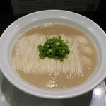 丿貫 - 白子蕎麦1200円＋ウズラ味玉100円