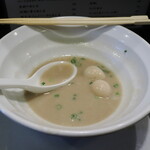 丿貫 - 白子蕎麦のスープ