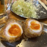 立呑み とんかつ まるや - ハムエッグ