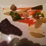 代官山ASO チェレステ - 熟成黒毛和牛[A5 もも肉]の炭火焼き 軽い燻製の香り (ドライエージング)