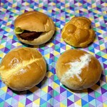 やおきパン - ハンバーグ、シュークリーム、調理パン2種