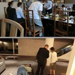 TJK箱根の森 - 2014' 6/12 一次会会食時の熱心な交流（上）＆二次会にて泥酔老人、その傍らで密談！？