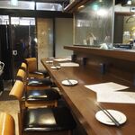 焼鳥しふく - 店内（カウンター席）