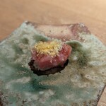 ニシムラ鮨TAKA - 鮪大トロ  ミモレットチーズ 米