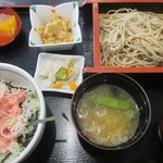 来富庵 - ネギトロ丼セットです。