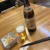 砂場 - 瓶ビール、突き出し
