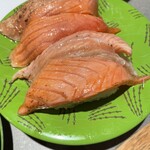 根室花まる - 別注文、炙りトロサーモン、炙り醤油なしがうまい‼️